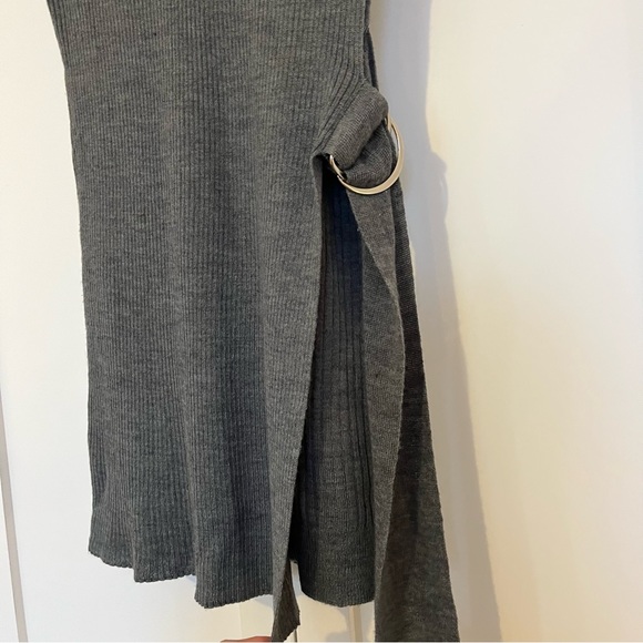 Moon River Sleeveless Mock Neck Sweater Tunic Charcoal Small - Picture 3 of 9